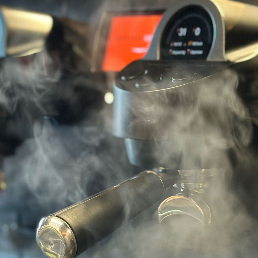 Steam wand on an espresso machine