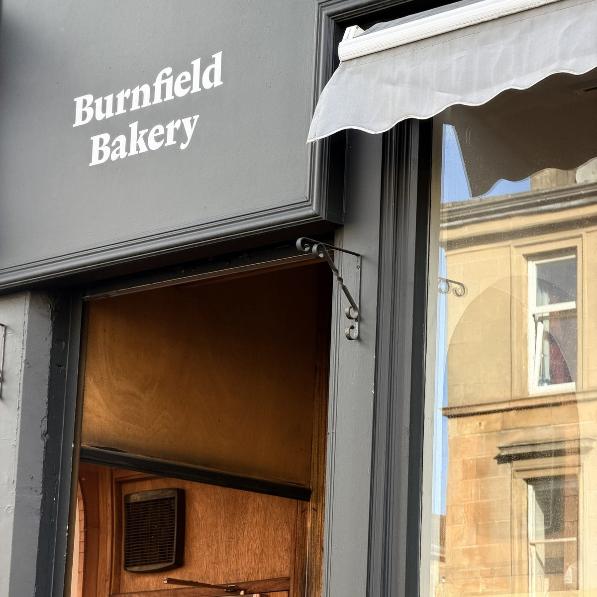 Burnfield Bakery shopfront on Pollokshaws Road
