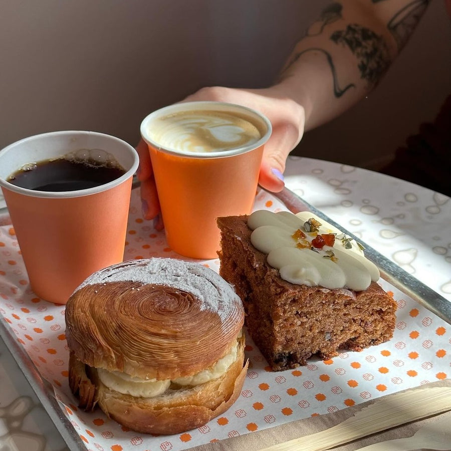 Pastries on the table at Burnfield Bakery